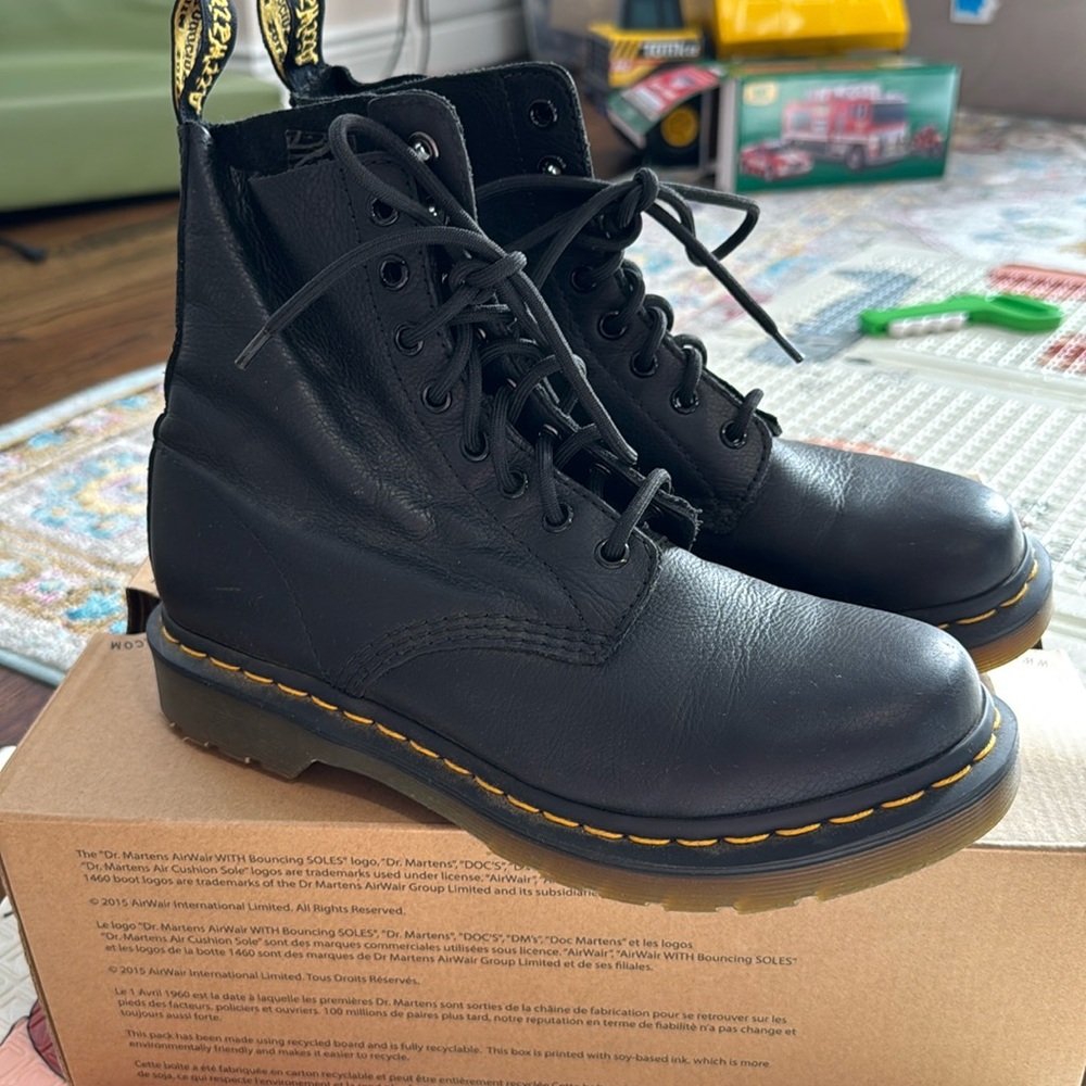 Dr. Martens women's black combat boots size 8